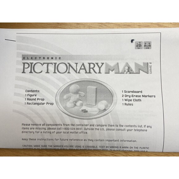 Mattel Board Game Electronic  Pictionary Man  Complete 2008 - Picture 8 of 8